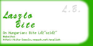 laszlo bite business card